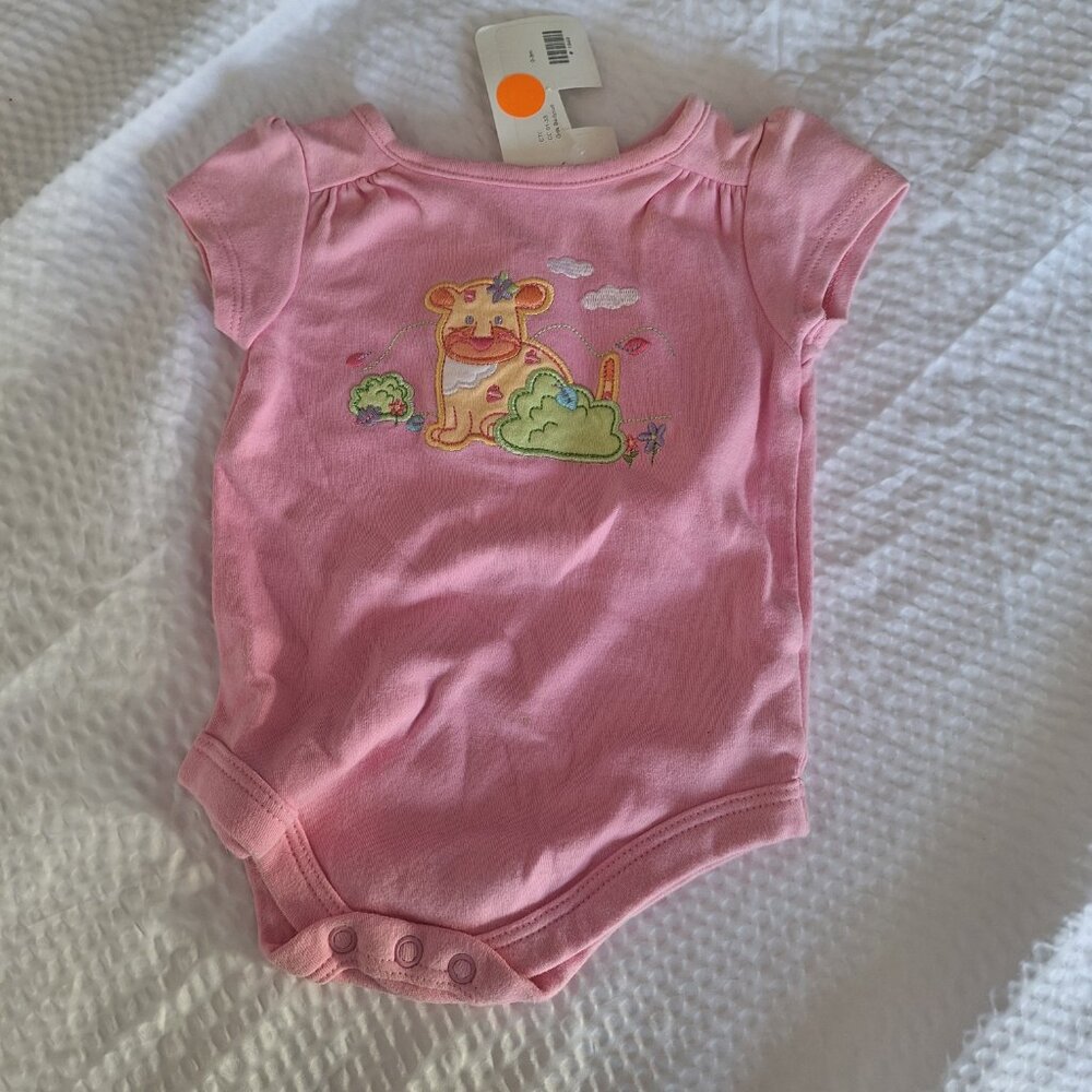 garanimals 0-3 months pink onesie